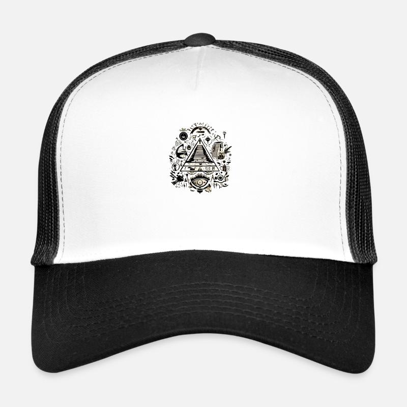 Oeil et pyramide Casquette trucker 