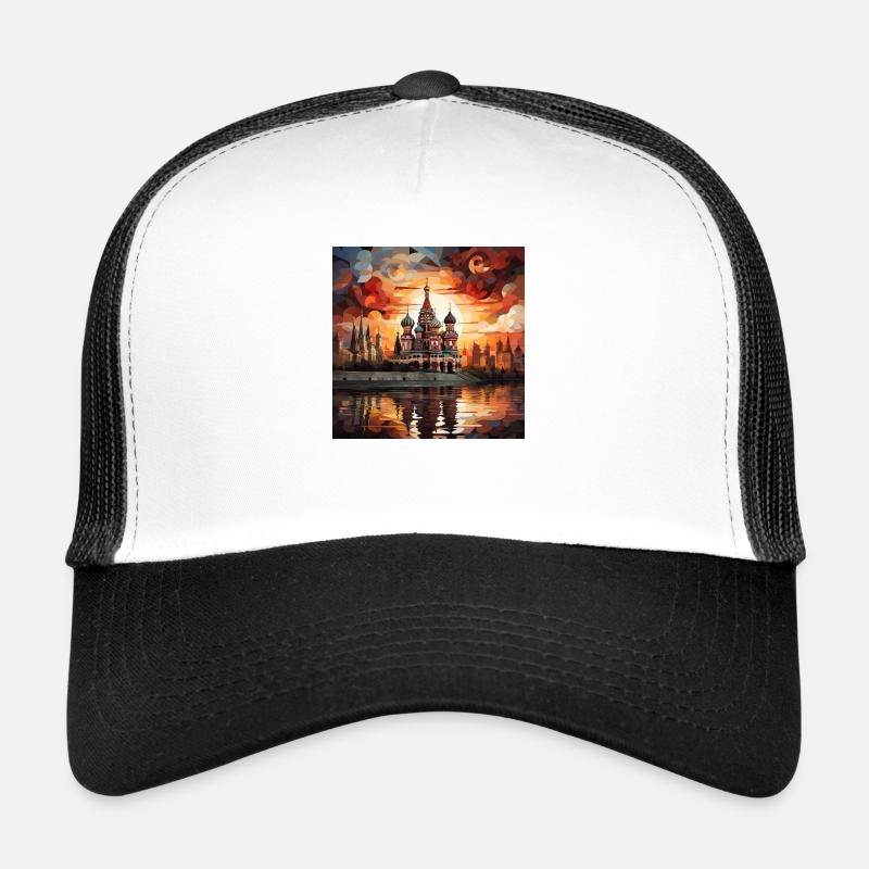 Peintures abstraites du Kremlin à Moscou, Russie Casquette trucker 