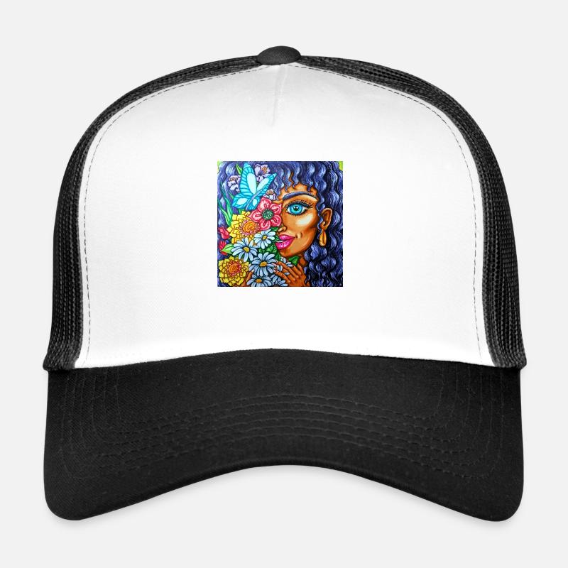 Fille aux fleurs Casquette trucker 