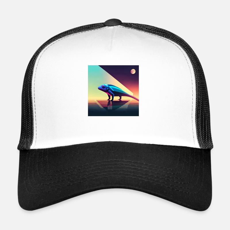 Leo das Chamäleon - Reptilien-Eidechsen-Illustrationskunst Trucker Cap
