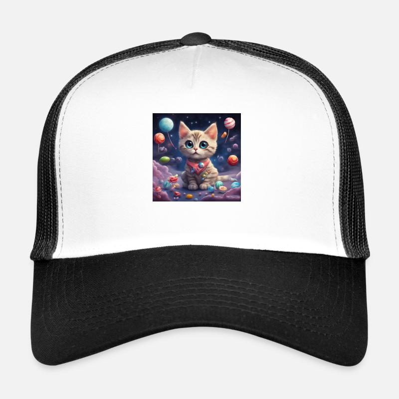 Katze Katze Katze - Trucker Cap - Weiß/Schwarz