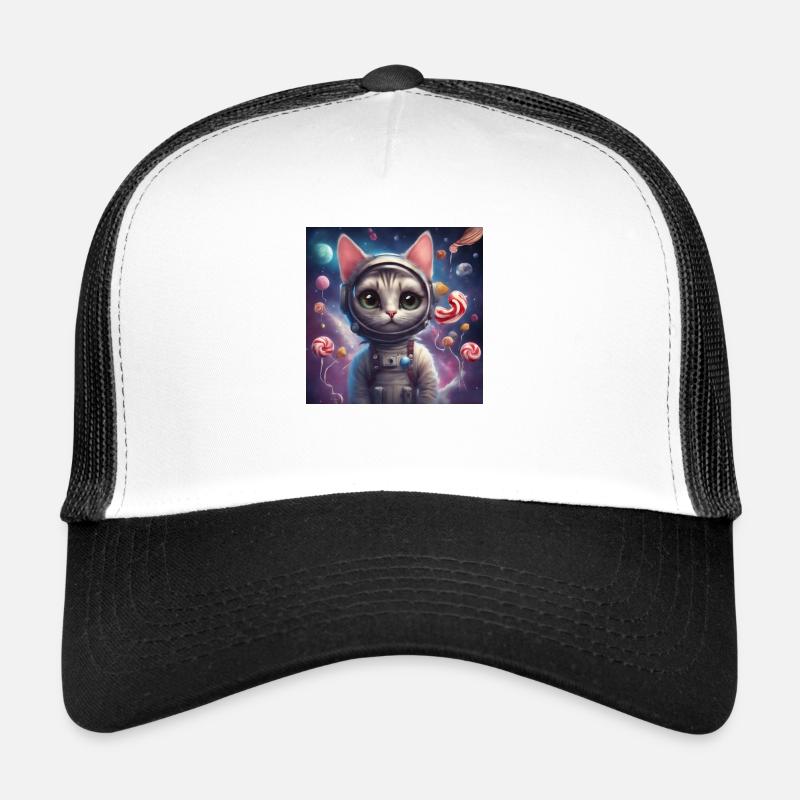 Chat Chat Chat - Casquette trucker  - blanc/noir