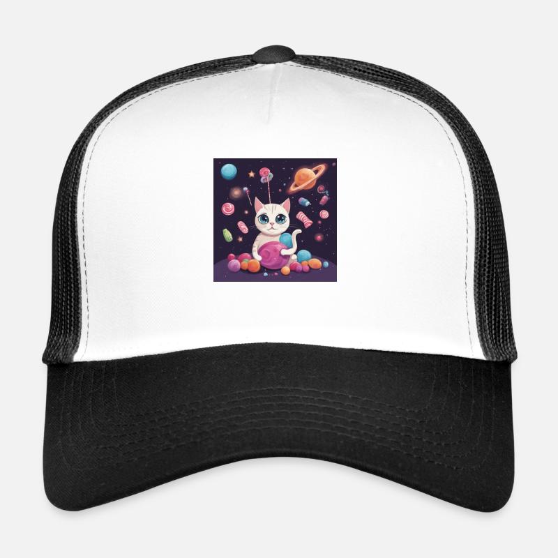 Katze Katze Katze - Trucker Cap - Weiß/Schwarz