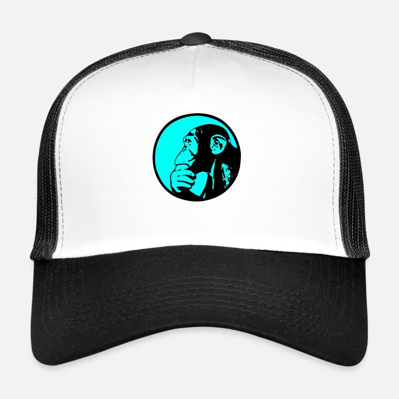 Denkender Affe Schimpanse Trucker Cap