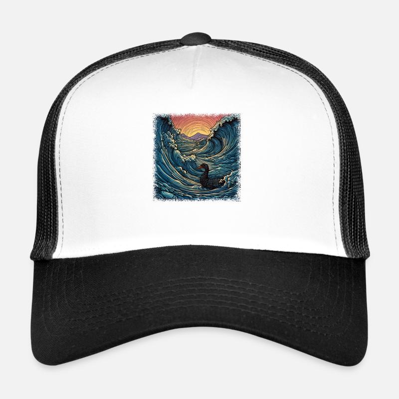 Chasse à l’arc bain romantique 8 bit Duck Baignoire Casquette trucker 