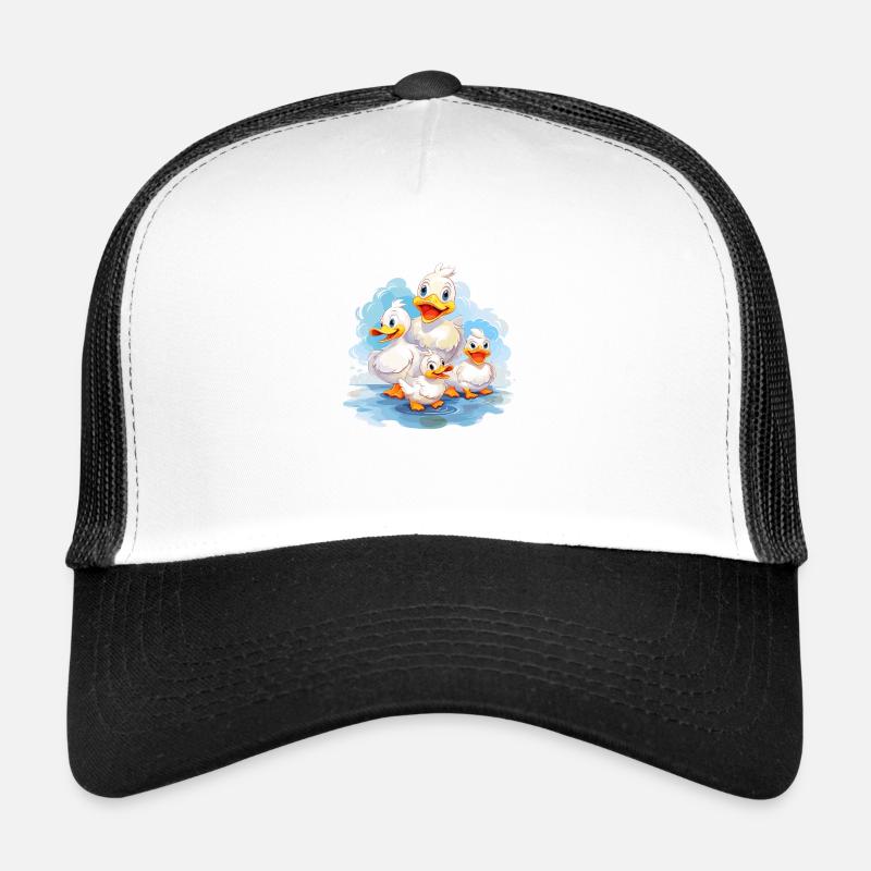 cheerful ducks - Trucker Cap - white/black