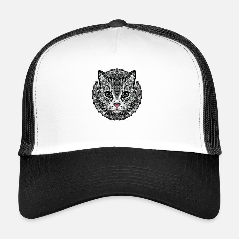 CHAT STYLISÉ MANDALA TRUFFE ROSE Casquette trucker 