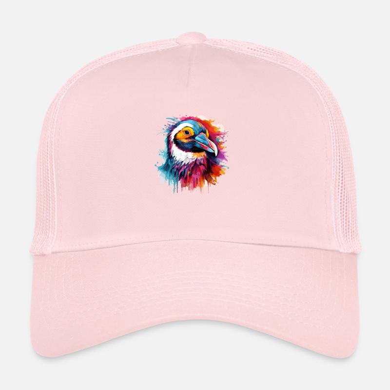 der bunte Pinguinkopf Trucker Cap