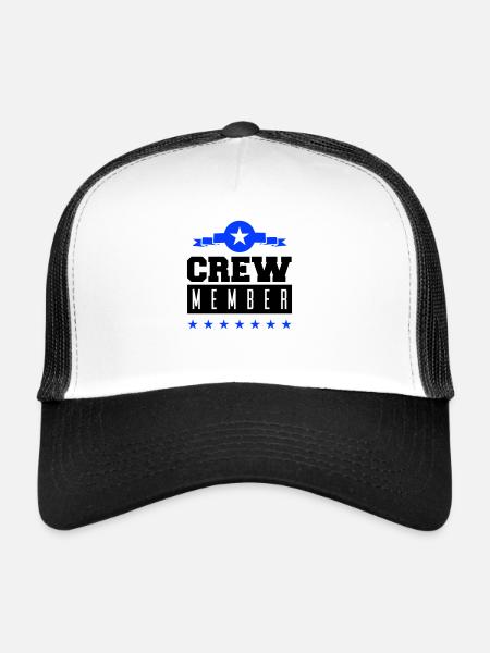 Membre d’équipage - Casquette trucker  - blanc/noir - Devant