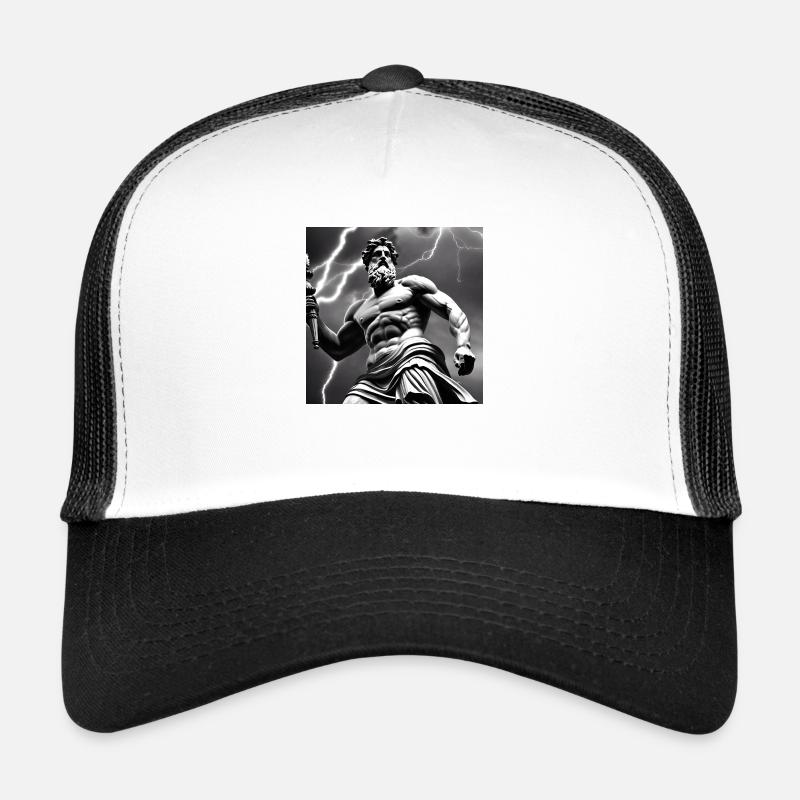 Zeus I - Trucker Cap - Weiß/Schwarz