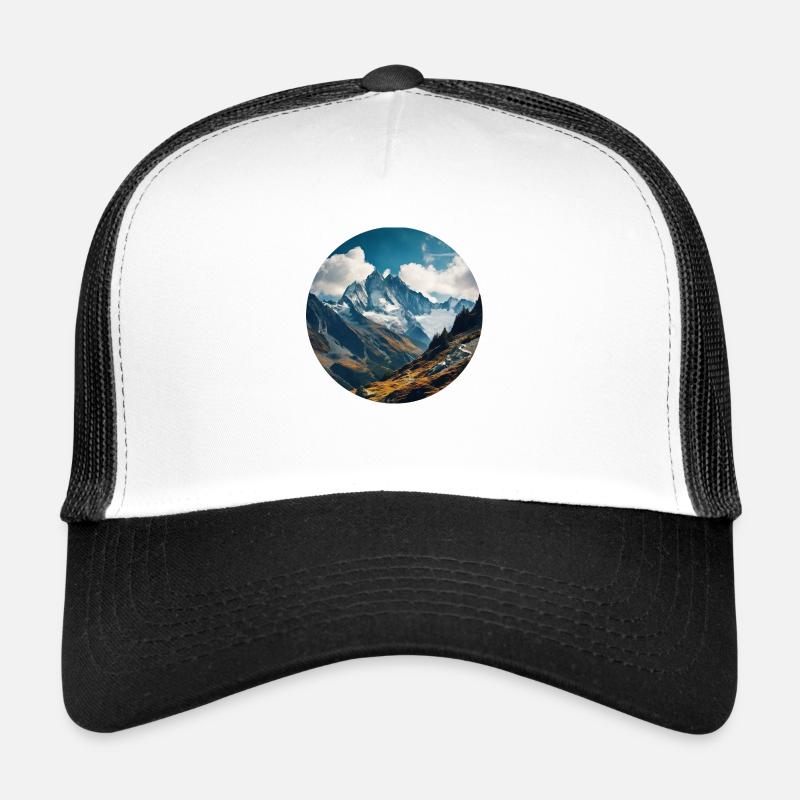 Alps: peaks and valleys - Trucker Cap - white/black