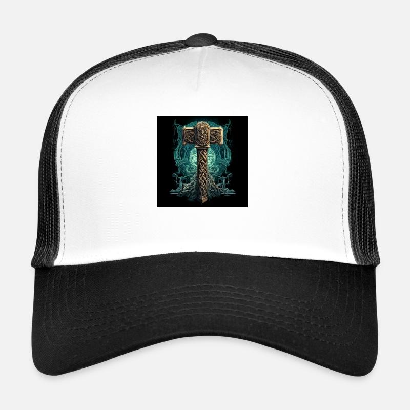 Mjölnir 1 - Trucker Cap - Weiß/Schwarz