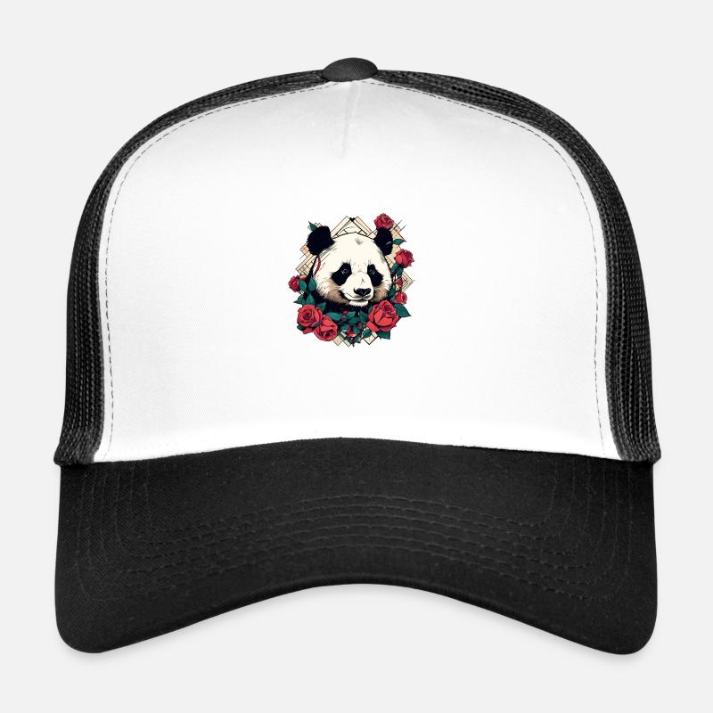 Panda - Trucker Cap - Weiß/Schwarz