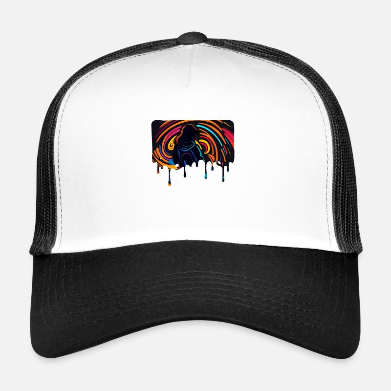 L’élégance dans les tourbillons de couleurs Casquette trucker 