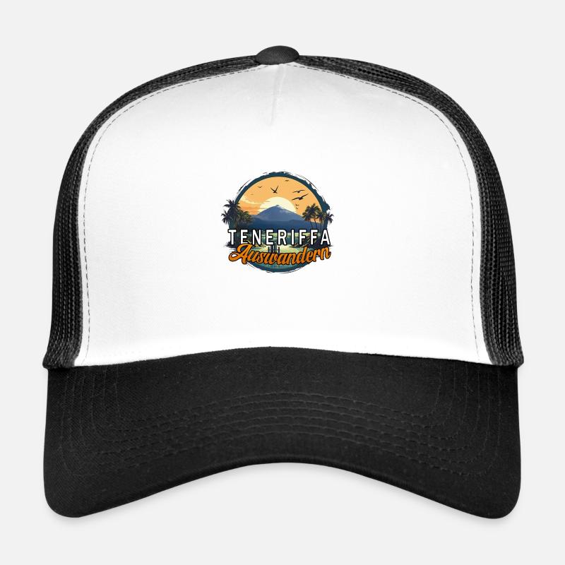Teneriffa Auswandern - Trucker Cap - Weiß/Schwarz