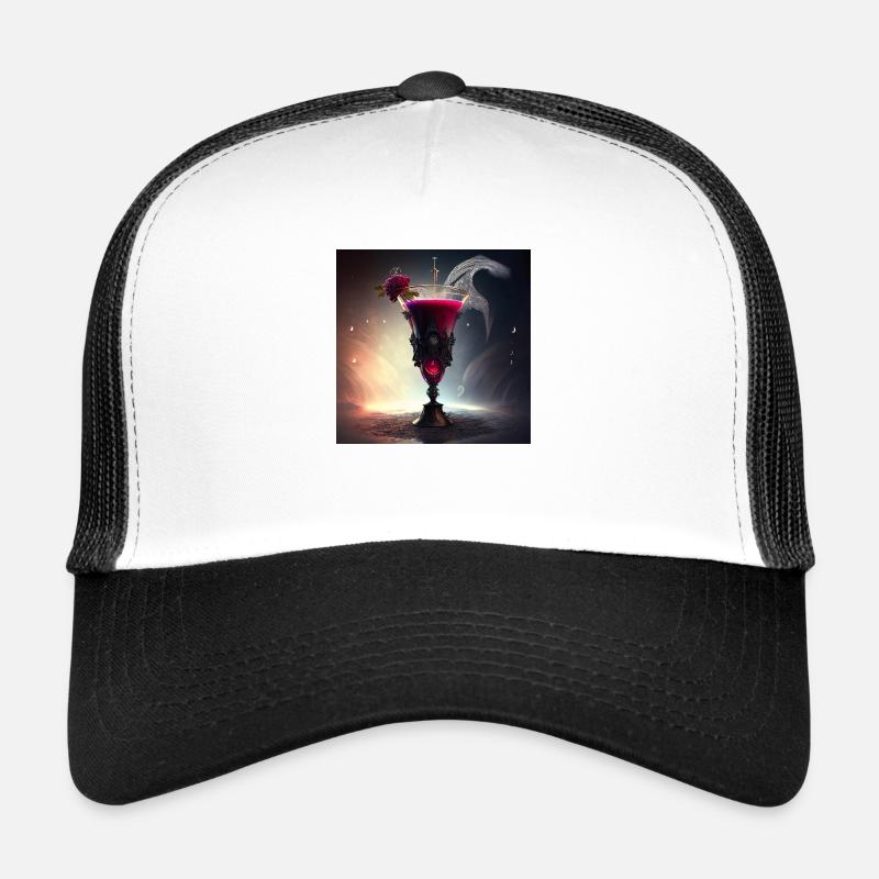 Cocktail rouge sang Casquette trucker 