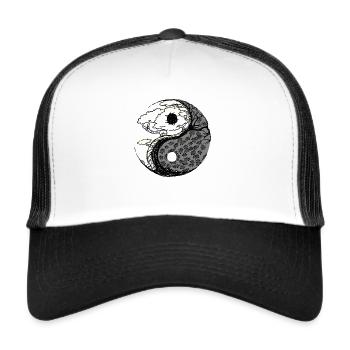 YING YANG Tai Chi GOBLINCORE - Casquette trucker  - blanc/noir - Devant