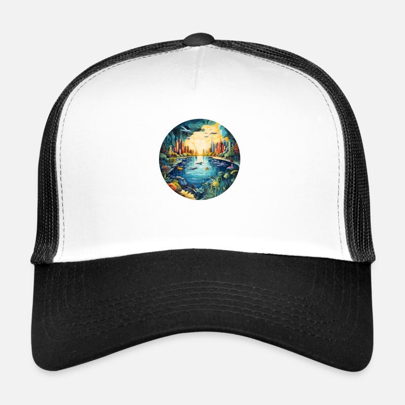 Fantastic underwater city Trucker Cap