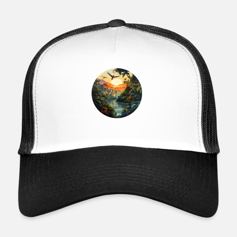 Eine Stadt im Amazonas - Trucker Cap - Weiß/Schwarz