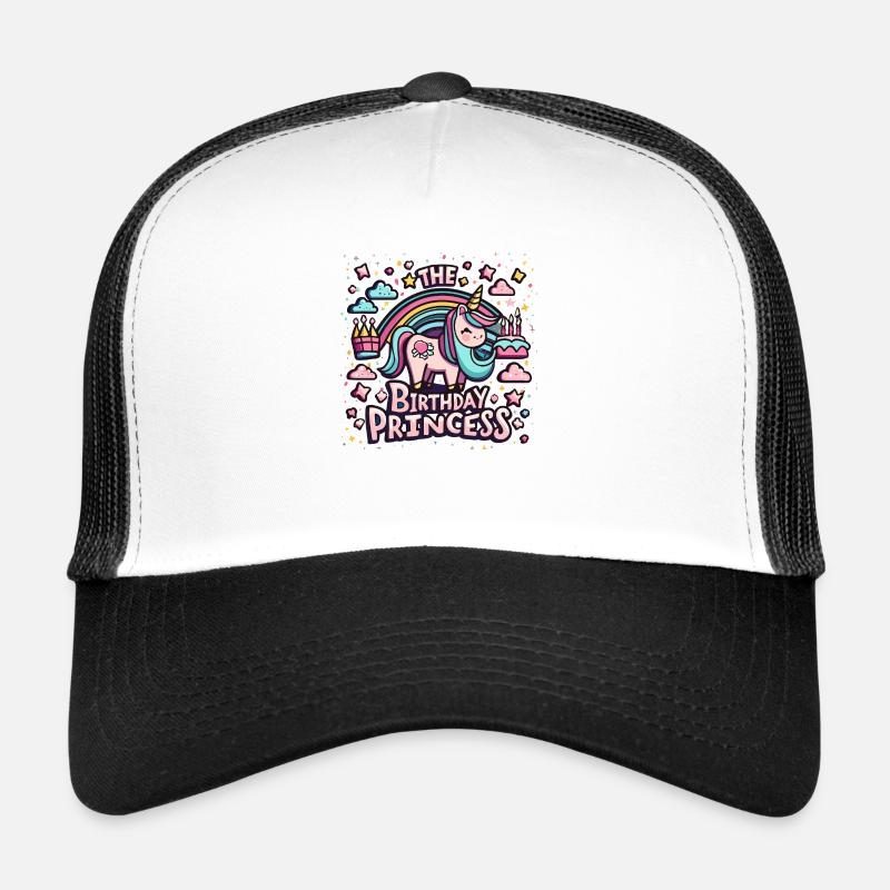 La princesse d’anniversaire : Licorne avec lettrage Casquette trucker 