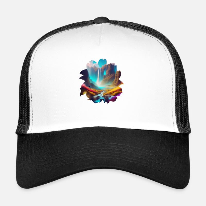 flower - Trucker Cap - Weiß/Schwarz