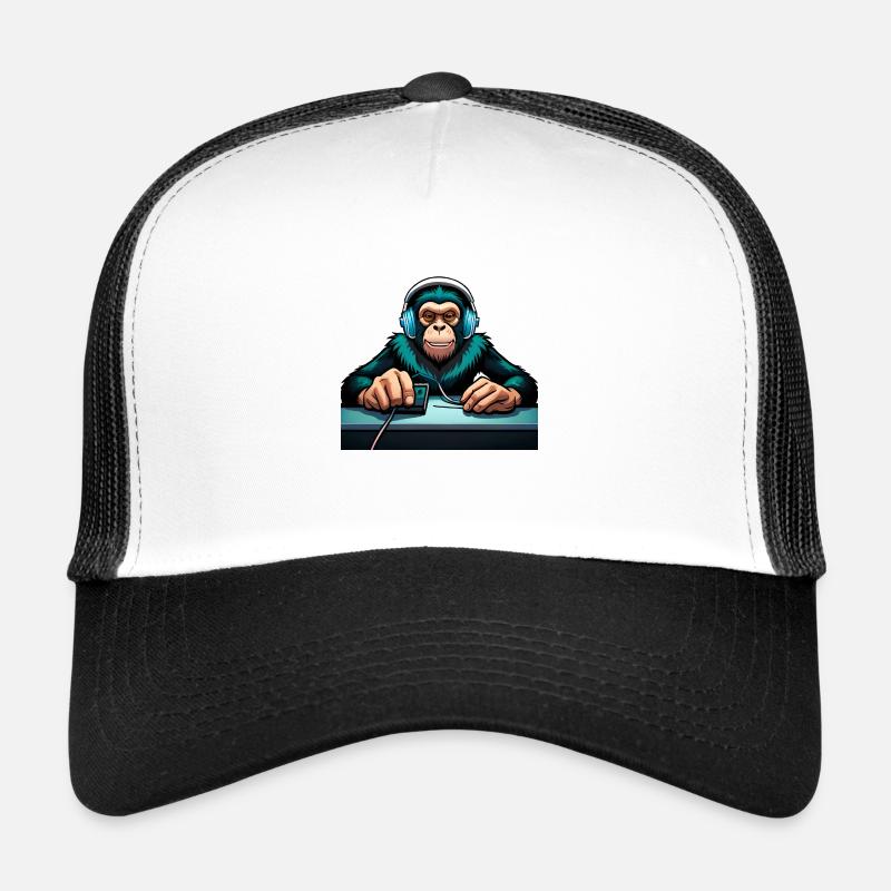 Chill Ape - Trucker Cap - Weiß/Schwarz
