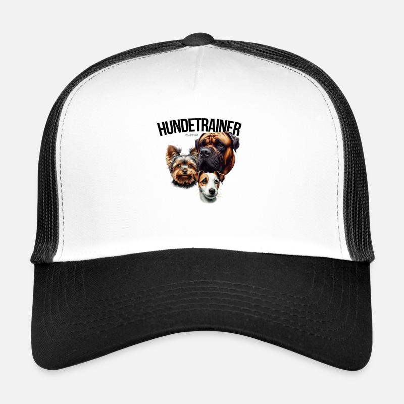 HUNDETRAINER - Trucker Cap - Weiß/Schwarz