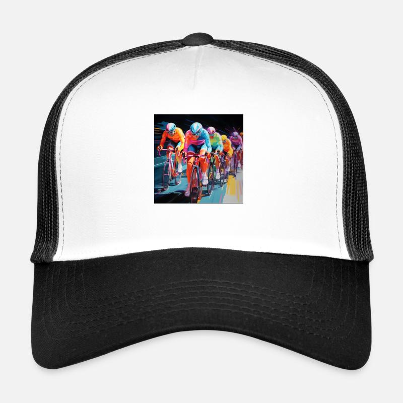 Neon Cyclists - Trucker Cap - white/black