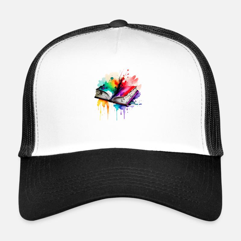Book Reading Gift Books Reader Book Lover Trucker Cap