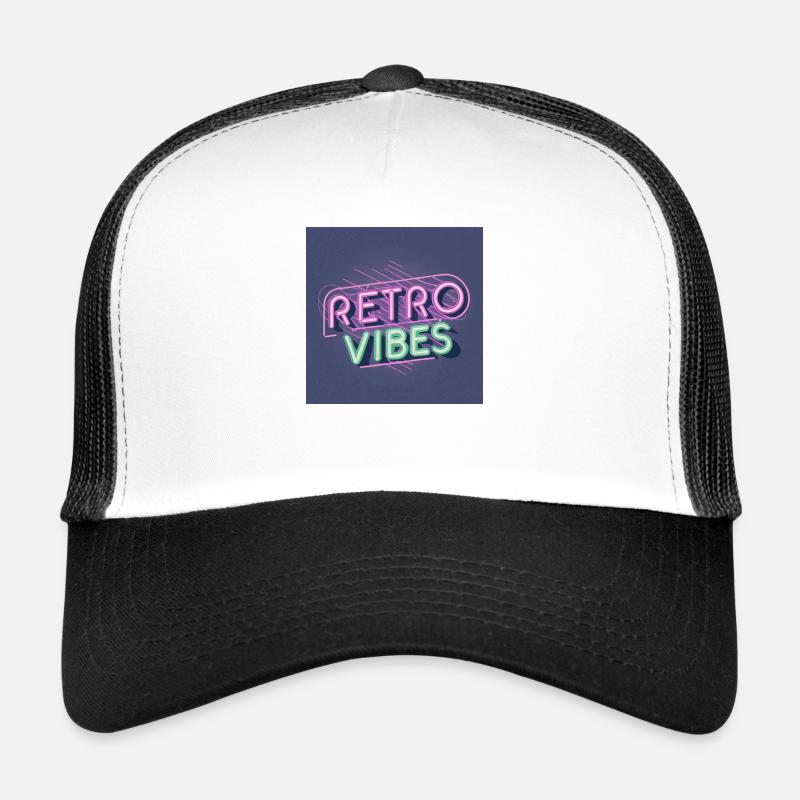 Retro Vibes - Trucker Cap - white/black