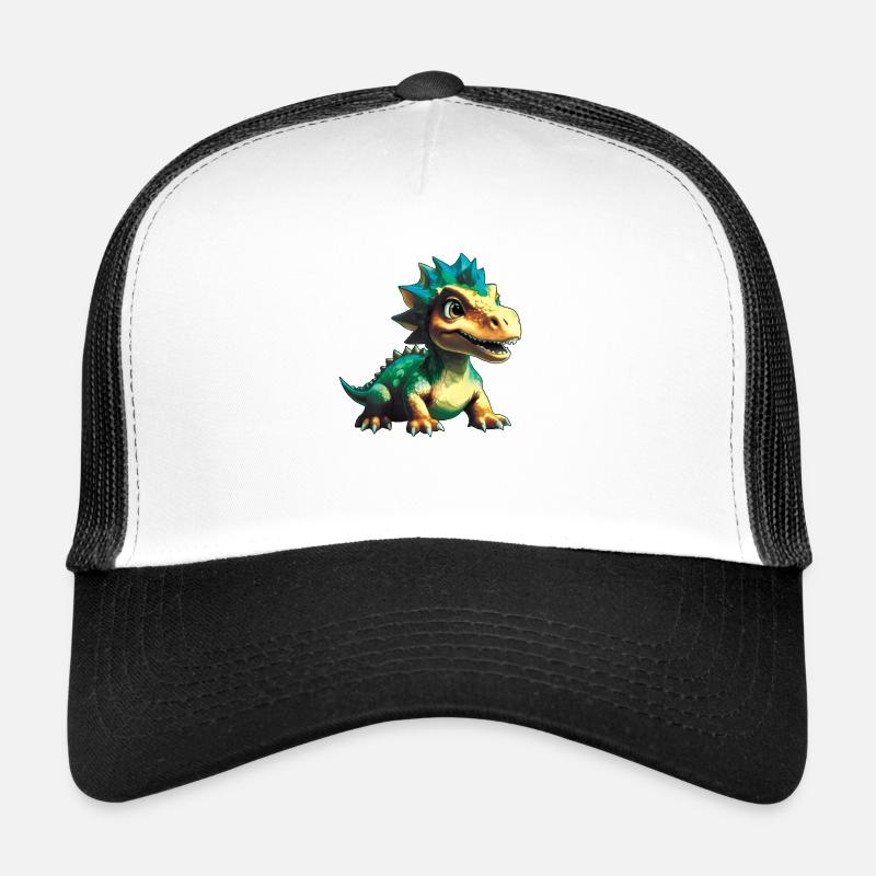Dino, Dinosaur, Custom Text, Shape Trucker Cap