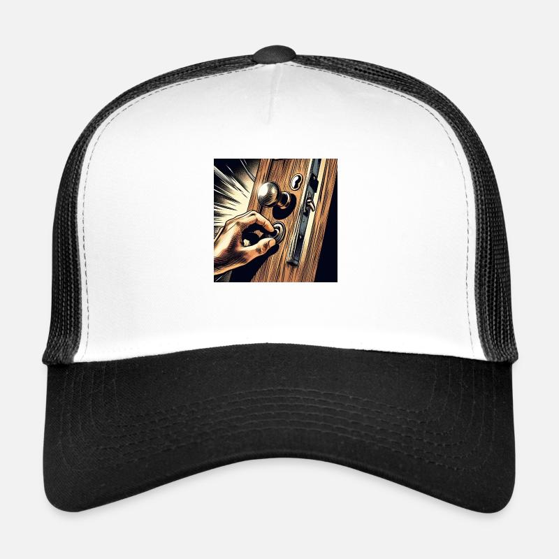 Quelqu’un à la maison ? Sonnez à la porte Casquette trucker 