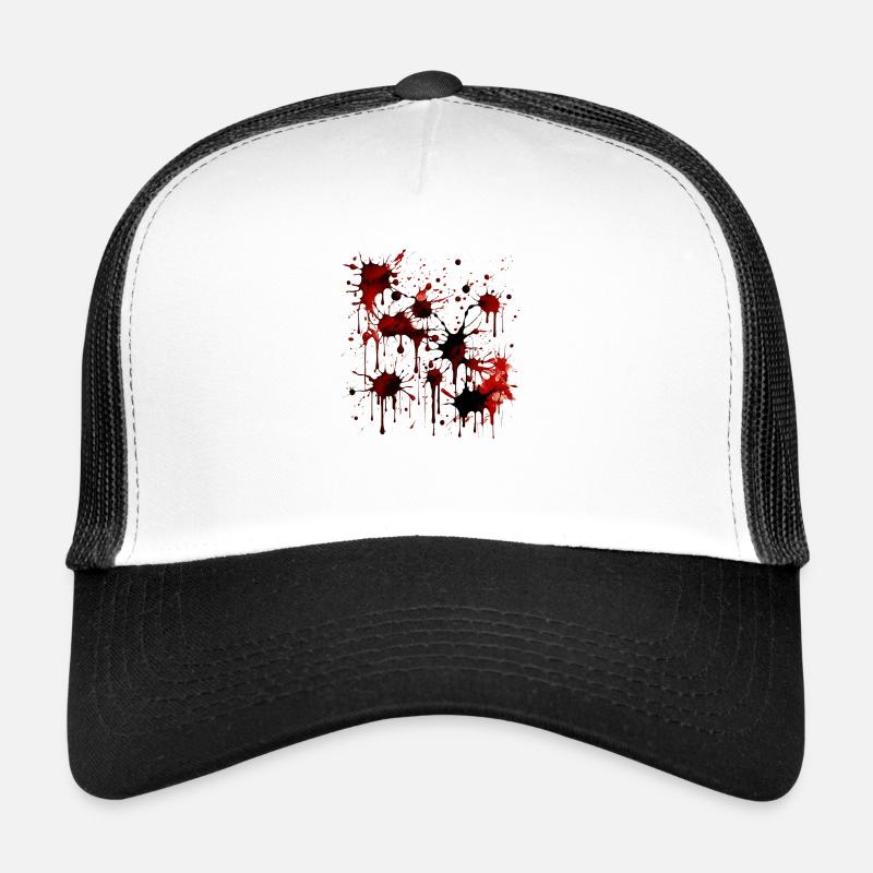 Blutspritzer Halloween Blut Blutfelcken Trucker Cap