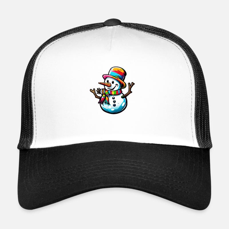 Schneemann / Winter / Schnee / Comic / kalt Trucker Cap