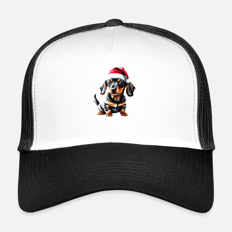 Teckel Noël Chien Noël Teckel Chiot Casquette trucker 