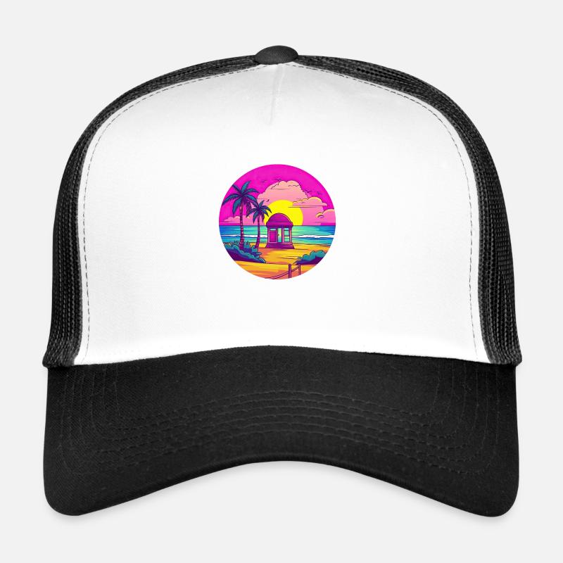Ruhige rosa Abenddämmerung Trucker Cap
