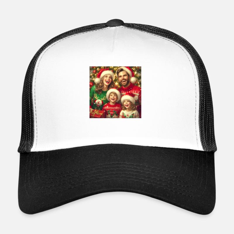 Heiligabend Weihnachtswaffel Geschenke Weihnachtsbaum Trucker Cap