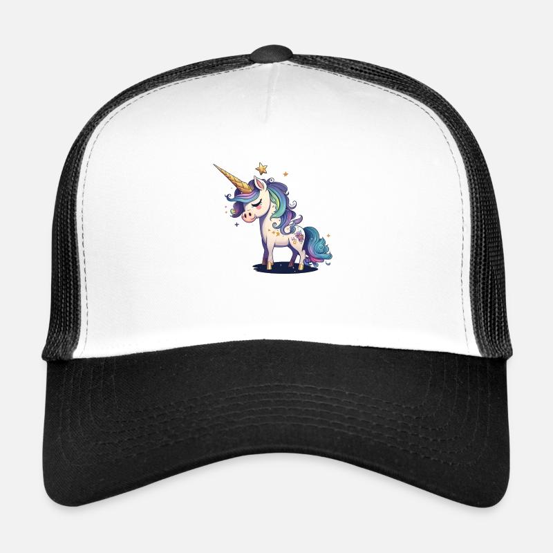 Süßes Einhorn - Trucker Cap - Weiß/Schwarz
