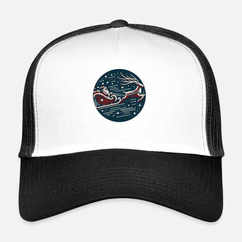 Weihnachtsnacht-Abenteuer 🎅🎁 🌟 - Trucker Cap - Weiß/Schwarz