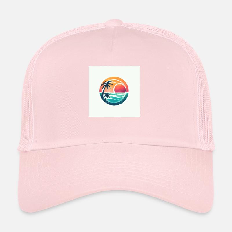 Sunset with palm trees Trucker Cap