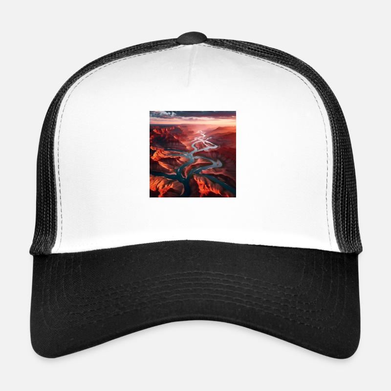 River Landscape - Trucker Cap - white/black