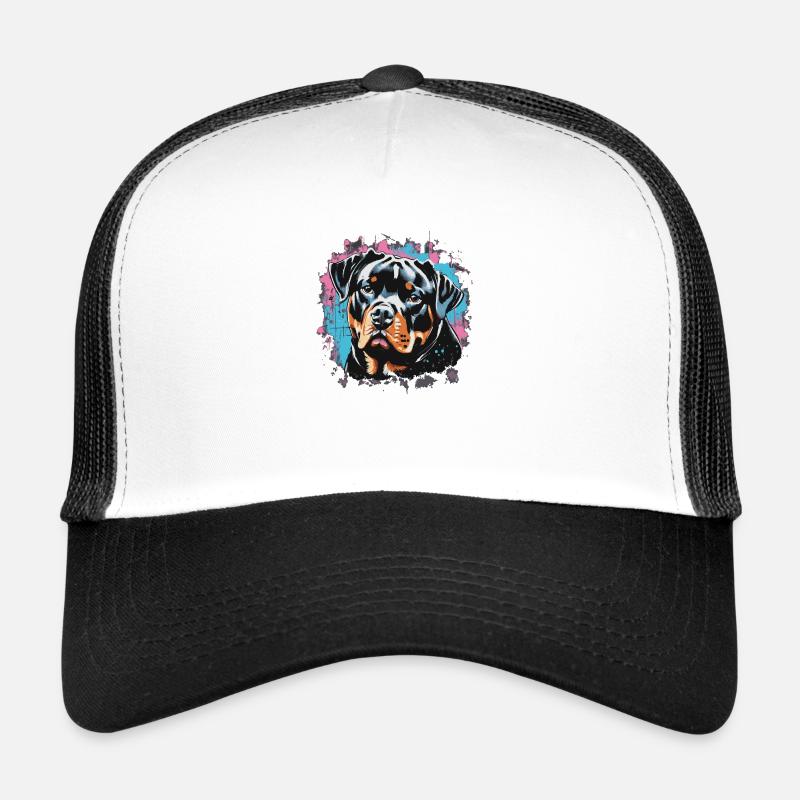 Rottweiler Graffiti Look Casquette trucker 