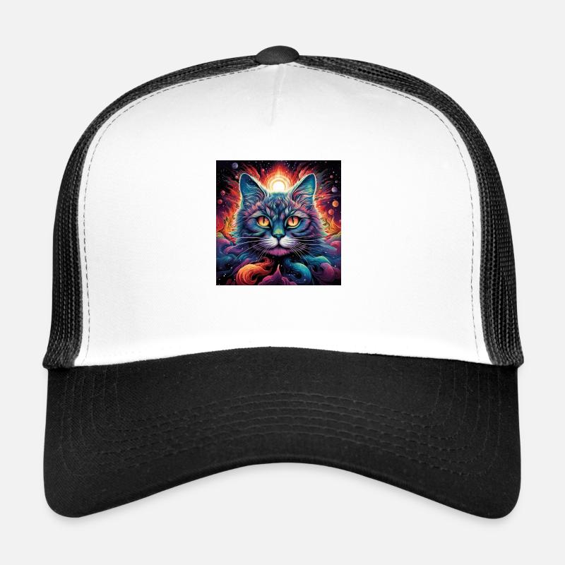 Trippy LSD Cat Trucker Cap