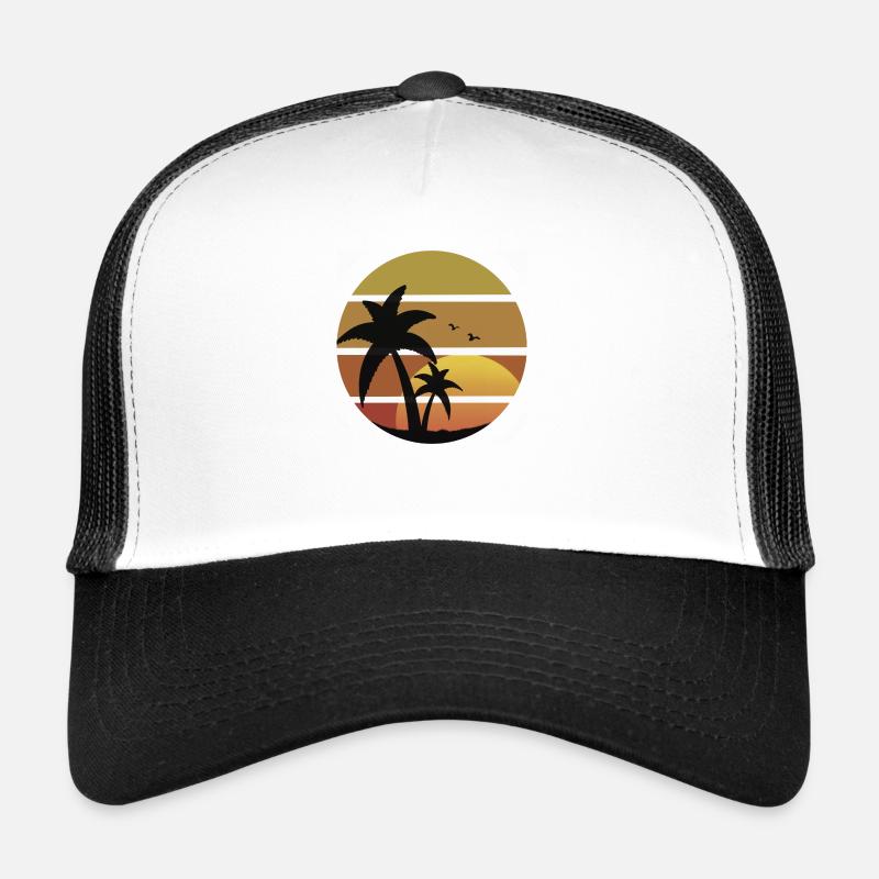Paradies - Trucker Cap - Weiß/Schwarz