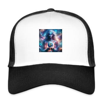 Reine de la Terre - Casquette trucker  - blanc/noir - Devant