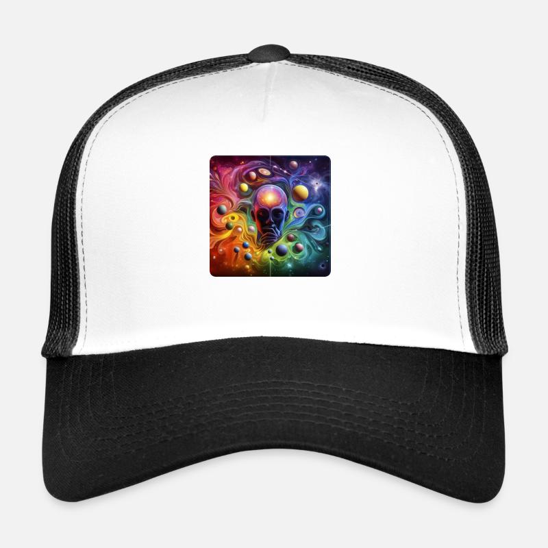 Image 7 - Casquette trucker  - blanc/noir