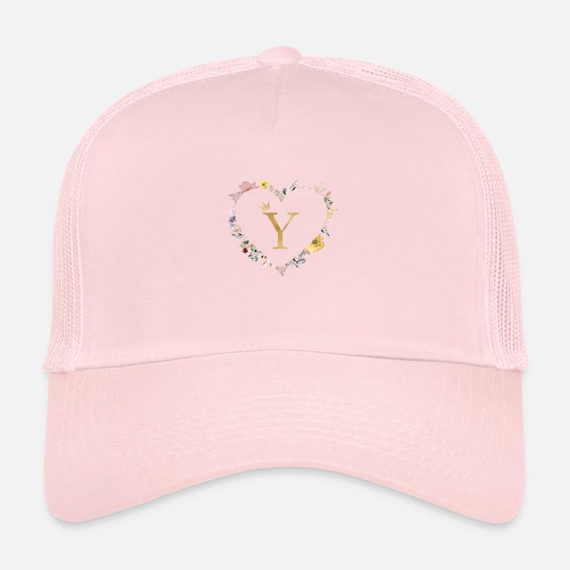 Buchstabe Y, Monogramm, Herz, personalisierbar Trucker Cap
