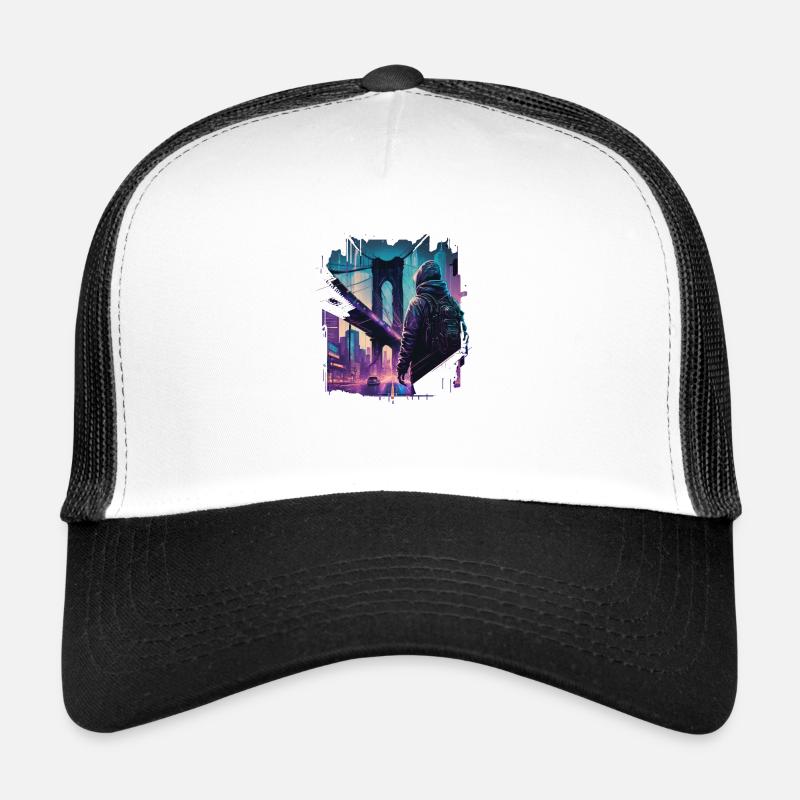 Pont de Brooklyn cyberpunk Casquette trucker 