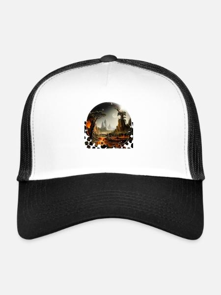 Humanity's dream of exploring distant worlds - Trucker Cap - white/black - Front