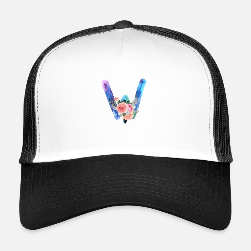 Buchstabe w Aquarell Trucker Cap